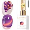 Senvenski Gelatina Vetro Cat Eye Smalto Semipermanente, 15ML Occhi di Gatto Magnetica per Gel Unghie Kit Olografico Glitterato Cristallo Smalti Unghie Salon Home DIY (lilla, 0.5fl oz)