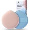 EIGSHOW Puff Cipria Grande Powder Puff Spugnette Trucco Make up Per il Trucco Liquido, in Crema e in Polvere Colore blu e pelle 2 pezzi (M121)