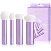 Jessup Pennelli Makeup Up Set pennelli trucco 4 pezzi, pennello Kabuki per fondotinta contorno cipria fard abbronzante e illuminante, fibre sintetiche di alta qualità viola di lusso T517