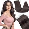 LaaVoo Extension Capelli Veri Biadesivo Naturali Marrone Moka 20pz Extension Biadesive Capelli Umani Lisci Remy Extension Capelli Biadesivo Invisibile Adesive 30cm 30g #1C