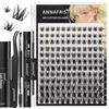 ANNAFRIS Ciglia Finte Ciuffetti Kit DIY Extension Ciglia Naturali Cluster Lashes con Pinze (CS-FD01)