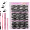 ANNAFRIS Ciglia Finte Ciuffetti 30D+40D+50D Ciglia Finte Naturali D Curl 10-18mm DIY Extension Ciglia Fai da te Cluster Lashes(30D+40D+50D)