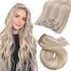 Moresoo Extension Clip Capelli Veri Invisibili 40cm Setosi #P18/613 80g 5pz
