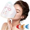 IBORRIA Maschera LED per il Viso, Terapia Facciale della Luce Rossa, 3 Colori, con Luce nel Vicino Infrarosso, Dispositivo Bellezza per la Cura per Tutti i Tipi di Pelle a Casa (Bianco Elegante)