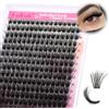 FADLASH Ciglia Finte a Ciuffetti Volume 3D Effetto, 224pcs Extension Ciglia Individuali da 100D 0,07mm Curva D Mix 8-16mm, Volume Russo Lashs Cluster, DIY a Casa Saloni