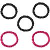Townssilk - Elastici per capelli, in 100% pura seta di gelso 22 momme, 5 elastici delicati per capelli, combinazione di colori 9