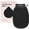 Kitsch Guanto Esfoliante - Guanto Coreano & Scrubber Corpo per Doccia e Bagno | Esfoliante Corpo, Rimuove Pelle Morta | Cura della Pelle Liscio e Rigenerato - 1pz, Nero
