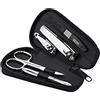 marQus Set per la Manicure - Include 5 Pezzi con Lima di Solingen. Astuccio elegante e pratico, ideale per Uomo e Donna. Perfetto per la cura delle Unghie a casa o in viaggio. Design compatto e funzionale