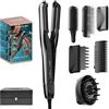 Cecotec Piastra per Capelli con Aria con 6 Accessori AirLisse 6in1 Premium. 112000RPM, Flusso Aria 13m/s, Funzione Plasma, Elimina Crespo, Motore Brushless, Spazzola Inclusa, Custodia in Pelle