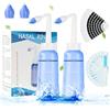 URAQT Neti Pot, 2 Pezzi 300ML Lavaggio Nasale Irrigazione Nasale con 20 Pacchetto di Sale e 10 Termometro, Irrigazione Nasale Kit Lavaggio Naso e Seno per Adulti e Bambini