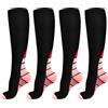 ACWOO Calze a Compressione per Donne e Uomo, 2 Paia Elastici Compressione Graduata Calzino, Calzini Atletici e Medici per Sportive, Corsa, Giri in Bici, Gravidanza, Viaggi in Aereo, 15-20 mmHg