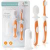 Cherish Baby Care Set di Spazzolino Bambini (3-24 Mesi) - 100% BPA Free, Silicone Alimentare, Kit de Spazzola Neonato e Bambini (Arancione)