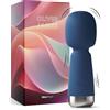 Oliver James Mini vibratore di Oliver James - Wand vibratore ricaricabile in silicone con 5 velocità e 5 modalità, sex toy discreto per donne, 12,5 cm × 4,3 cm (Zaffiro di mezzanotte)