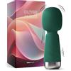 Oliver James Mini vibratore di Oliver James - Wand vibratore ricaricabile in silicone con 5 velocità e 5 modalità, sex toy discreto per donne, 12,5 cm × 4,3 cm (Giada di mezzanotte)