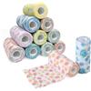 tigratigro 12 Rotoli di bende elastiche autoadesive, garze autoadesive, bende non tessute, nastro sportivo autoadesivo per mani, piedi, braccia (Frutto 12 Rotoli 10cm x4.5m)
