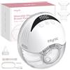 eSynic Tiralatte Elettrico Indossabile 210ML 4 Modalità 12 Livelli con LED Display, Pompa per Allattamento Ricaricabile da Type-C con Frange 19/21/24 mm, Tira Latte Portatile Antiriflusso Senza BPA