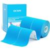 OK TAPE Kinesiologico tape 5cm x 5m, Nastro Atletico Terapeutico Elastico Resistente, Senza Latex, Antidolore, Recupero Lesioni, per il ginocchio, supporto muscolare(2 Rotoli, Blu)