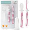 Cherish Baby Care Set di Spazzolino Bambini (3-24 Mesi) - 100% BPA Free, Silicone Alimentare, Kit de Spazzola Neonato e Bambini