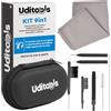 Udivita Kit Pulizia Apparecchi Acustici 9in1 Uditools - Set Accessori con Filo Ultra-Slim Magnete Estrai-Batterie Scovolino e Spazzole - Custodia Rigida - Compatibile con Apparecchi BTE RIC ITE e Auricolari