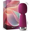 Oliver James Mini vibratore di Oliver James - Wand vibratore ricaricabile in silicone con 5 velocità e 5 modalità, sex toy discreto per donne, 12,5 cm × 4,3 cm (Viola di mezzanotte)