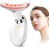 ANLAN Dispositivo di Bellezza Antirughe, Impacco Caldo a 45 ℃ Terapia Della Luce Massaggiatore Viso EMS lifting del Collo Rassodante per Tonificare il Viso,Timer di spegnimento di 5 minuti