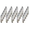 hellum Candele di ricambio per arco luminoso, 25 pezzi 34 V 3 W candela scanalata per luci ad albero di Natale per interni con 7 punti di accensione, lampadine per arco luminoso E10/ 34 V/ 3 W/ 22