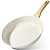 GiPP Padella Antiaderente Compatibile con Induzione, 26CM Bianco