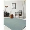 the carpet Relax Tappeto moderno a pelo corto, soggiorno, fondo antiscivolo, lavabile fino a 30 gradi, morbidissimo, aspetto pelliccia, Blu, 80 x 300 cm
