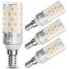 DiCUNO Lampadina LED E14 8W, Equivalente 100W alogena, 1000lm, Luce bianca calda 2700K, Non dimmerabile, Attacco E14 LED Mais, Risparmio energetico, 4 Pezzi
