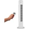 MEDION E11 TF Ventilatore a torre con telecomando (3 velocità, modalità silenziosa notte, 45 W, oscillazione orizzontale 60°, timer, MD12067) bianco