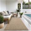 the carpet Kansas - tappeto indoor/outdoor in juta naturale, resistente e facile da pulire, ideale per terrazza, balcone o soggiorno - Natura - ca. 60 x 180 cm
