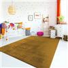 TT Home Tappeto Stanza Bambini Lavabile Moderno Pastello Monocromatico Antiscivolo Soft, Colore:Giallo, Dimensione:80x300 cm