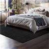 tectake® Tappeto Salotto, Tappeto Pelo Corto, Tappeti Salotto Design Elegante, Tappetino morbido, Lavabile in Lavatrice, Ideale per Sala da Pranzo, Camera, Studio, Soggiorno - Nero - 120 x 170 cm
