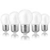 Hellum LED lampadina E27 con 2,5W come ricambio per lampadina 25W, Mini Globe 250 lumen 2700 Kelvin, E27 LED Vintage bianco caldo, 5 pezzi 220469