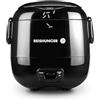 REISHUNGER Mini cuociriso, nero | 0,3 L - 1-2 porzioni | rivestimento ceramico di alta qualità - pentola Premium | Dimensioni maneggevoli per piccole famiglie e in viaggio