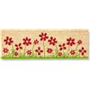 Astra Zerbino per interni Fiori naturali 25 x 75 cm - Tappetino stretto in cocco antiscivolo per interni ed esterni coperti - Zerbino per scarpe 100% cocco