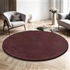 the carpet Relax Tappeto moderno a pelo corto, soggiorno, fondo antiscivolo, lavabile fino a 30 gradi, morbidissimo, aspetto pelliccia, Bordeaux, 200 cm Rotondo