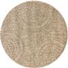 the carpet Kansas - tappeto indoor/outdoor in juta naturale, resistente e facile da pulire, ideale per terrazza, balcone o soggiorno - Natura - ca. 80 cm Rotondo