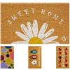 Olivo Tappeti OLIVO.shop | FANTASY 12 Zerbino ingresso casa, tappeto ingresso interno, zerbino ingresso esterno, zerbino in fibra di cocco naturale con stampe colorate 30x50 cm (DAISY)