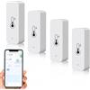 Zecamin Termometro igrometro smart, WiFi sensore mini per temperatura interna e umidità, sensore di temperatura e umidità per ambienti, controllo remoto tramite app per serra e cantina, compatibile Alexa.4PCS