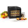 KLARSTEIN Arizona - Disidratatore, Essiccatore di Carne e Frutta, Essicatrice, 500 Watt, 35-70 ° C, 6 Ripiani Lavabili in Lavastoviglie, Nero