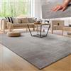 Paco Home Tappeto Moderno e Morbido per Soggiorno a Pelo Corto Lavabile Fluffy Uni Effetto Pelliccia Senza Tempo Elegante Antiscivolo Facile da Pulire, Dimensione:120x160 cm, Colore:Grigio