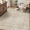 PureCozy Vintage Beige Tappeto Salotto 120x170cm Antiscivolo Lavabile Tappeti Sala Soggiorno Cameretta Camera da Letto Ufficio Grande Carpet Pelo Corto Morbido Rug