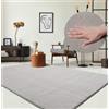the carpet Relax Tappeto moderno a pelo corto, soggiorno, fondo antiscivolo, lavabile fino a 30 gradi, morbidissimo, aspetto pelliccia, Sabbia, 200 x 280 cm