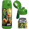 Jarlson® Borraccia Termica Bambini 350ml MALI [SENZA BPA e FTALATI] Bottiglia Acciaio Inox - Termos per Acqua per Bambino e Bambina - Mantiene Freddo - Ideale per Scuola, Sport e Viaggi (Volpe
