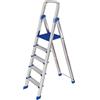 Leonardo Fai Da Te - scala pieghevole in alluminio 4+1 portata 150 kg EN 131 - scala antiscivolo in alluminio max - ideale per uso domestico e lavorativo