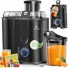 KESSER - Centrifuga Frutta e Verdura, 800W Estrattore di Succo a Freddo con 85MM Bocca Larga, Centrifuga in Acciaio Inox a Doppia Velocità con Funzione Antigoccia, Facile Pulizia, Senza BPA