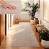 Paco Home Tappeto Moderno e Morbido per Soggiorno a Pelo Corto Lavabile Fluffy Uni Effetto Pelliccia Senza Tempo Elegante Antiscivolo Facile da Pulire, Dimensione:80x150 cm, Colore:Beige