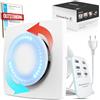 BUMSOU Estrattore d'aria 100 mm, Bidirezionale, 6 Velocità con Luci Indicative, Telecomando, Ventola Aspirazione con Funzione di Memoria, Silenzioso Potente Estrattore Aria, Aeratore Bagno Cucina