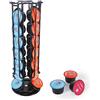 SYSYLY Porta Capsule Caffe per 28 Capsule Caffitaly, Capsule di caffè Caffitaly, Capsule Dispenser, Portacapsule per macchine da caffè, Porta Girevole per Rack Pod, Fondo Antiscivolo,Nero